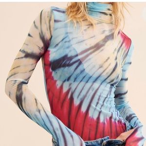 tie dye mesh long sleeve